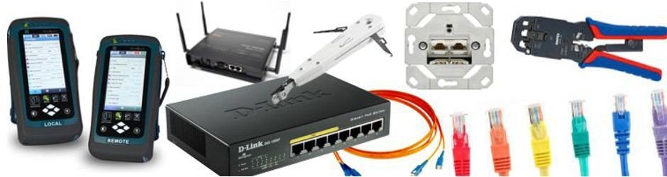 Umfassendes Netzwerksortiment mit aktiver und passiver Netzwerktechnik Umfassendes Netzwerksortiment mit aktiver und passiver Netzwerktechnik